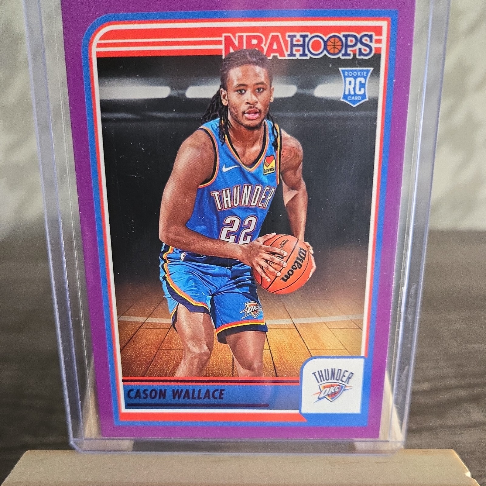 2023-24 Panini NBA Hoops - Rookies Purple #252 Cason Wallace (RC)