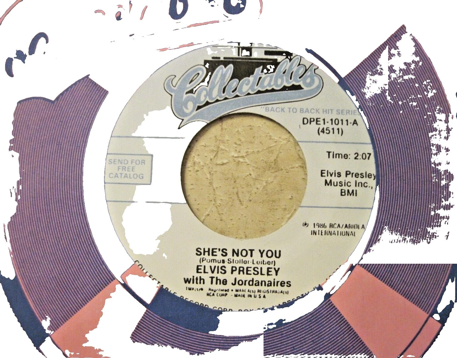 Elvis Presley Single 45 RPM Speed Vinyl Records