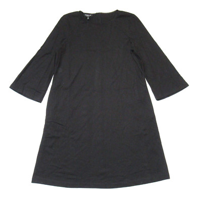 NWT Lafayette 148 New York Shift in Black Lightweight Punto Milano Ponte Dress M