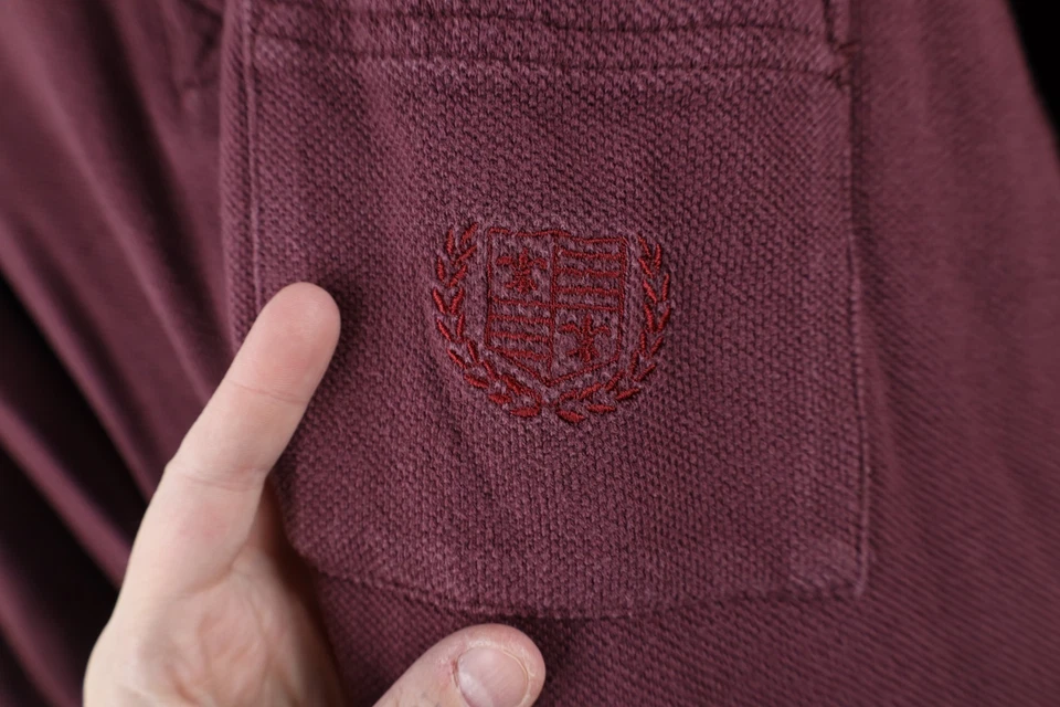 Винтажный 90-х OshKosh B'Gosh мужской XL выцветший тепловой трикотажа длинным рукавом регби поло - Изображение 4 из 4