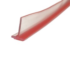 Vinyl T-Type Seal with Pre-applied Tape for Frameless Shower Doors 1/2" Gap 73"L