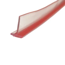 Vinyl T-Type Seal with Pre-applied Tape for Frameless Shower Doors 1/2" Gap 73"L