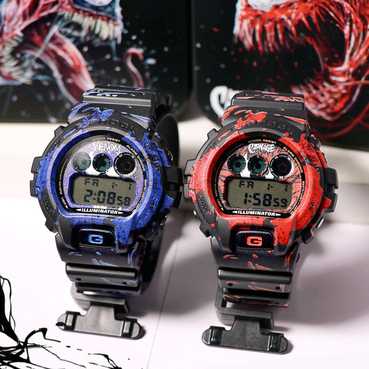 Venom 2 Carnage Spider Man Hero Movie Comic Custom G-Shock