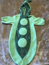 Peas in a Pod Costume Size 0/6 months Green Halloween Dress up Unisex