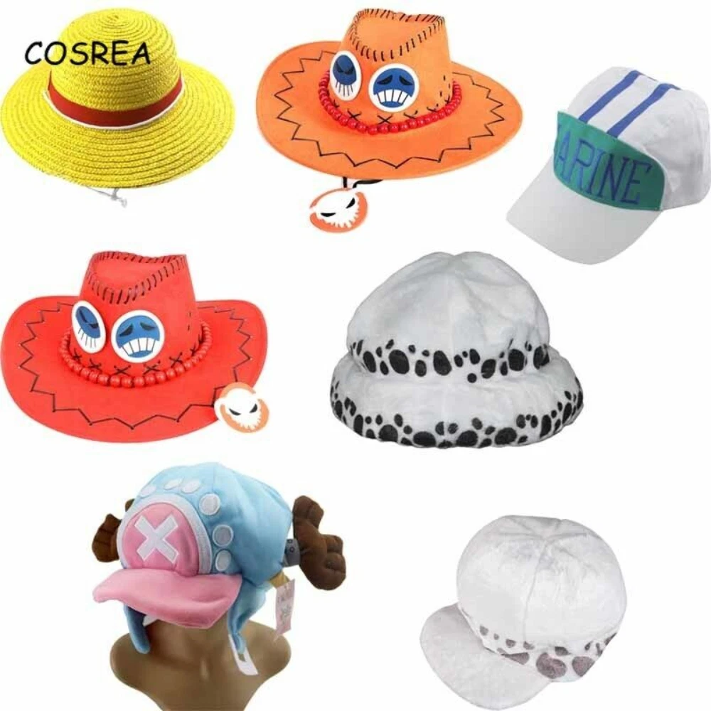 Anime One Piece Portgas Ace Monkey Luffy Tony Chopper Trafalgar Law Hat  Cosplay