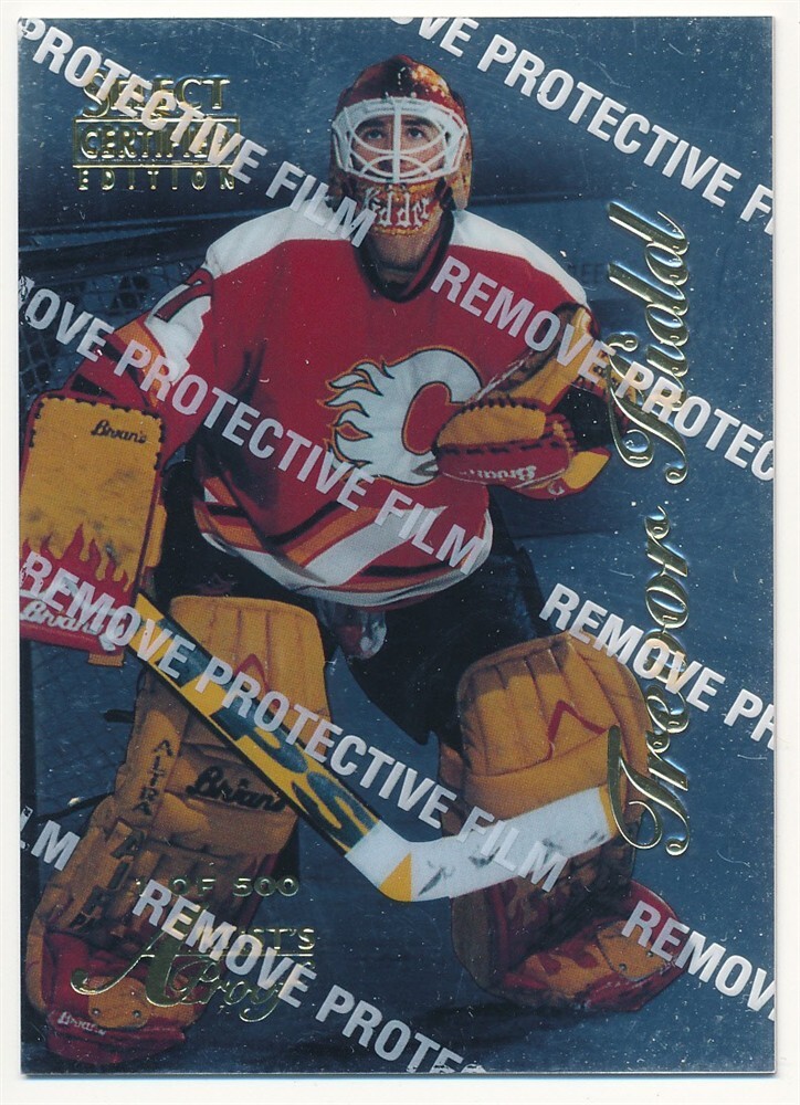 TREVOR KIDD 1996/97 SELECT CERTIFIED #21 ARTIST'S PROOF CALGARY FLAMES RARE SP