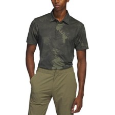 adidas Men's Flower Mesh Golf Polo Shirt in Olive Strata/Black SZ.XXL NWT 70