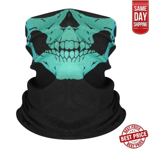 Face Covering Ski Cycling Neck Tube Bandana Scarf Bike BMX Skull Mask Warmer - Picture 7 of 16