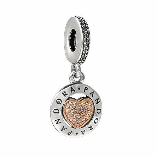 Pandora signature heart best sale pendant