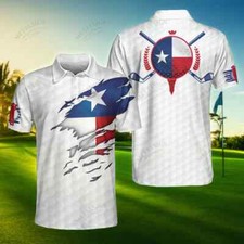 Texas Flag Golfer Unisex Polo - Large
