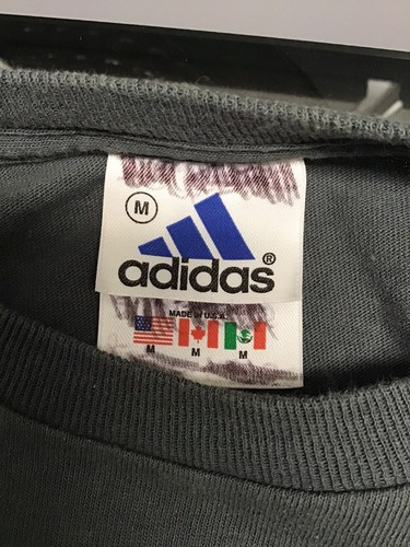 Adidas Boys Girls Athletic T Shirt Gray White Size Medium Cotton 590 - Picture 7 of 7