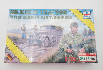 ESCI Historical Plastic 1/72 SD. KFZ II Tractor with German Paratroopers New