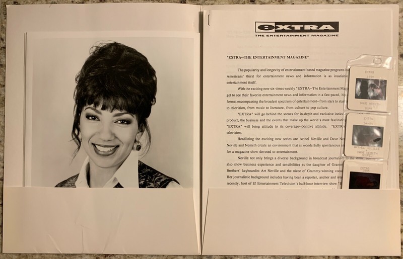 RARE Extra Television Show Press Kit Photo TV Arthel Neville Dave Nemeth 1995