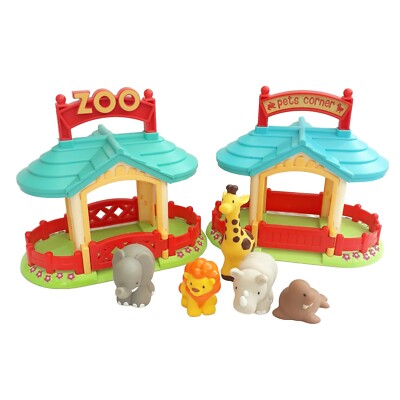 ELC Happyland Zootiere Konvolut Zoo Figuren Elefant Nashorn Löwe Giraffe 