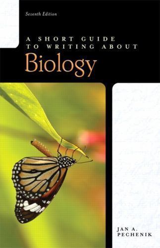 Short Guide to Writing about Biology by Pechenik Jan a (2009, Trade Paperback) for sale online ...
