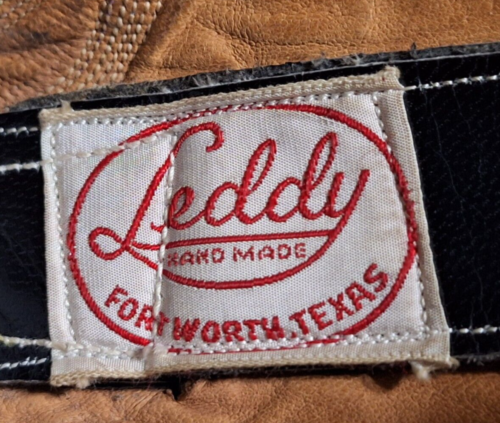 M.L. Stivali da cowboy Leddy vintage 1962 neri in pelle esotica da uomo taglia 6 EEE - Foto 10 di 13