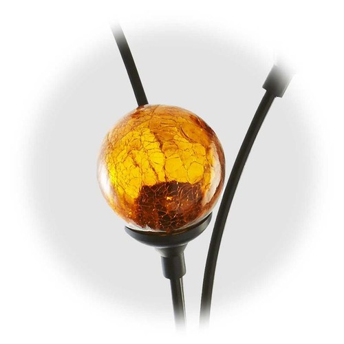 Metall Solar LED Gartenstab TRIESTE 3x Glaskugeln Design Gartenleuchte Leuchte - Bild 4 von 5