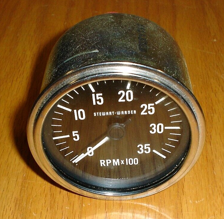 Stewart-Warner RPM Gauge RPMx100 551AZZLS | eBay