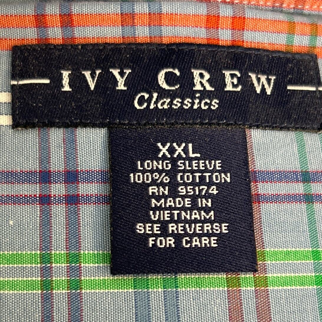 New Ivy Crew Classics Mens XXL Long Sleeve 100% Cotton Plaid New Ivy Crew Classics Mens XXL Long Sleeve 100% Cotton Plaid