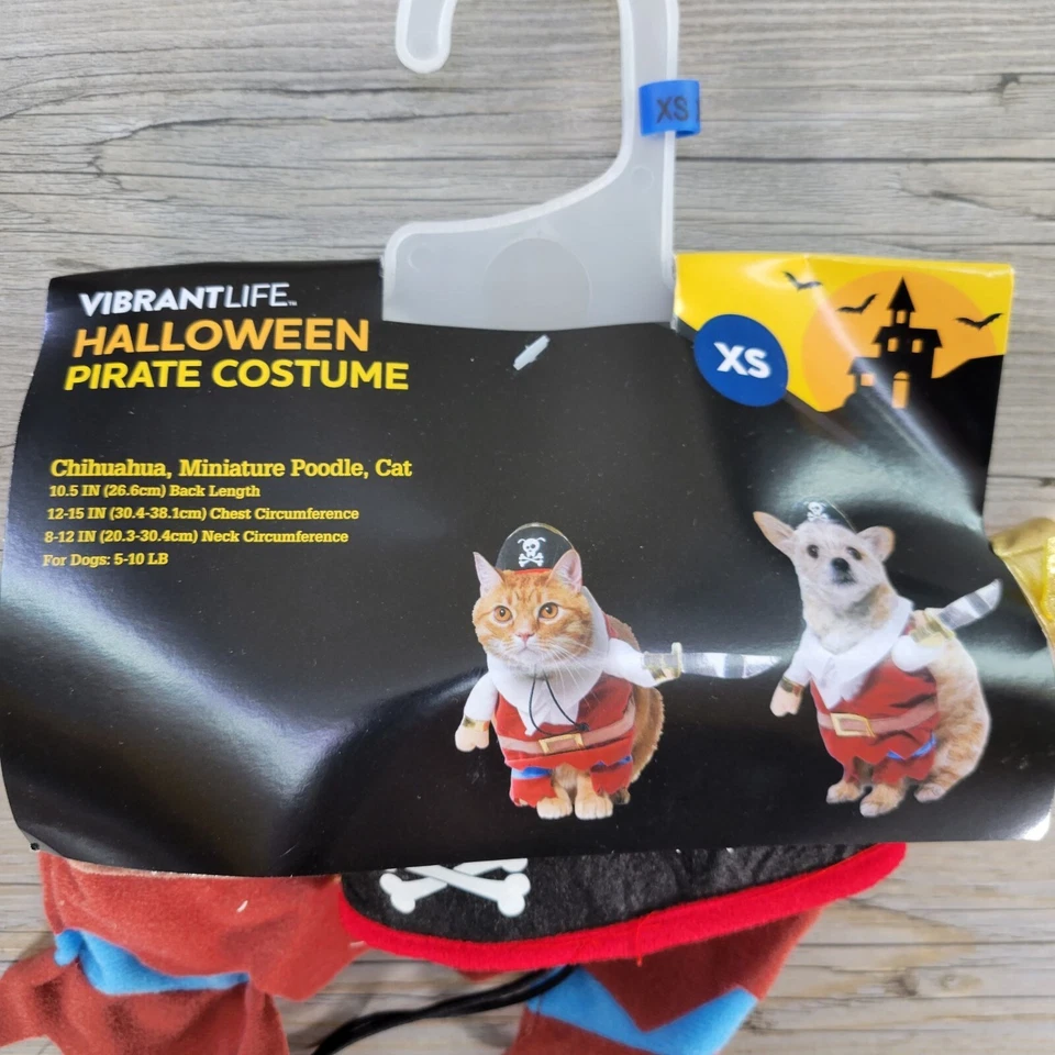 Disfraz de perro pirata Vibrant Life talla XS Foto 3 de 4