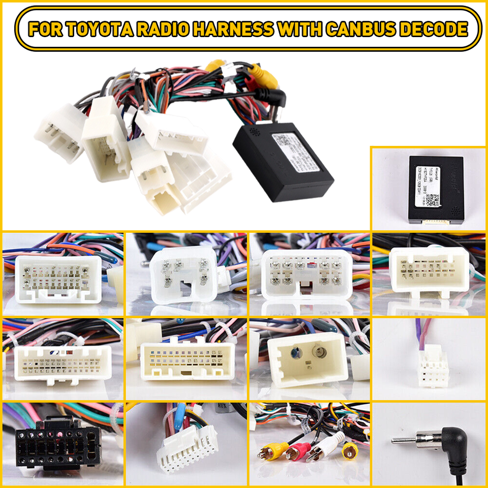 For Toyota RAV4 Tundra Sienna Camry Radio Stereo Wire Car Harness