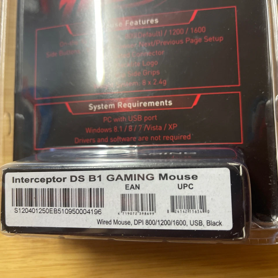 MSI Interceptor DS B1 Optical Gaming Mouse - Black - Image 2 of 2