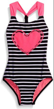 Freestyle Big Girls' Sailor Heart One Piece Swimsuit Multi Size 12 00939