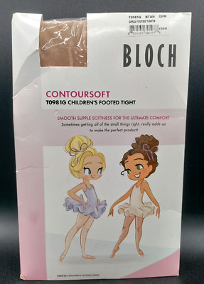 BLOCH Children s Medium Footed Dance Tights Nylons B Tan 56-80 LBS 46''-56'' T
