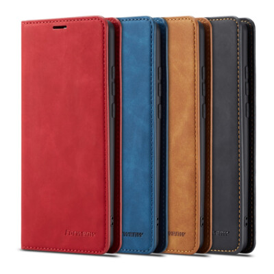 For Huawei P40 Lite P30 Pro P20 Slim Leather Wallet Magnetic Flip Phone Case