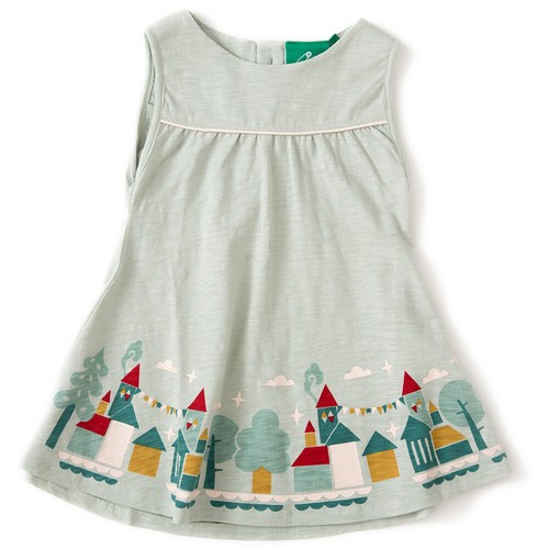 Little Girls' Sleeveless Summer Dress, 100% Organic Cotton, Sizes 6M-7Y - Picture 5 of 5
