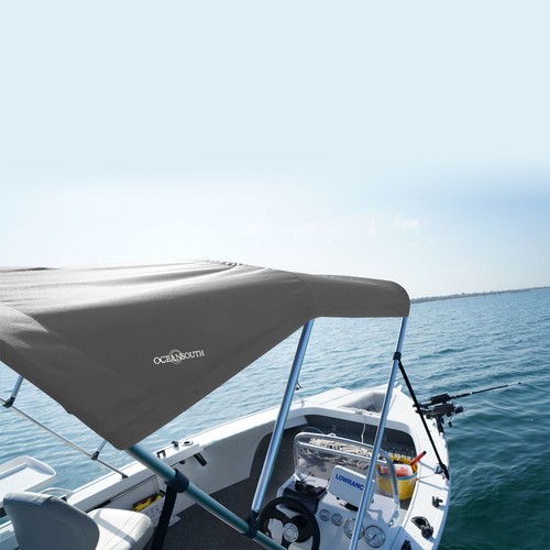 Oceansouth Standard BIMINI TOP 3 Bow Boat Cover 6ft Long With Rear Poles - Picture 76 of 95