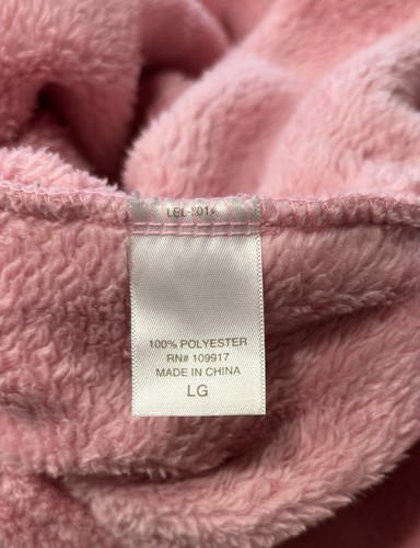 HOODIE FOOTIE by PAJAMAGRAM Adult One Piece L Loungewear Sleepwear Comfy Pink - Picture 10 of 19