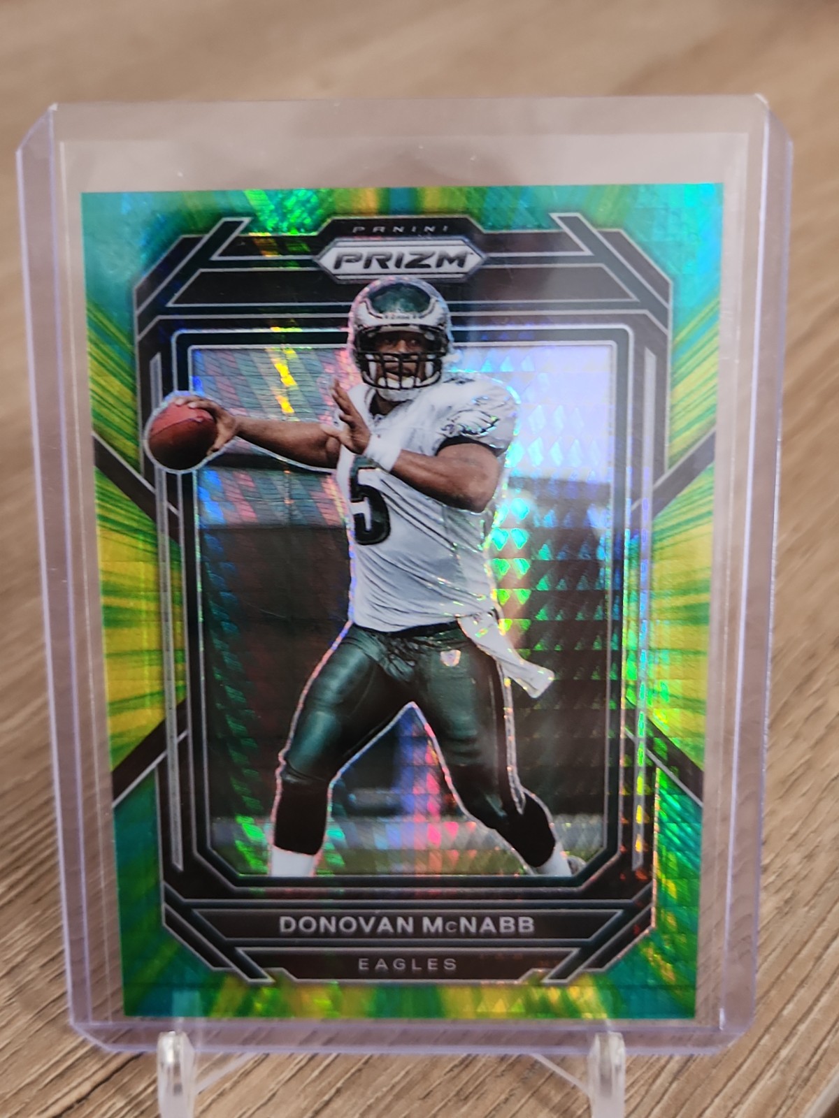 2022 Panini Prizm Donovan McNabb #242 Hyper Neon Green Prizm /175 Eagles
