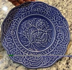 Bordallo Pinheiro Jay Willfred Andrea Sadek Portugal Blue Floral 9”Plate