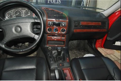 Juego de cubiertas de tablero interior para Peugeot 406 SW 99-2005 11 PIEZAS aspecto nogal Foto 3 de 4