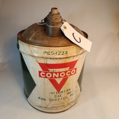 Conoco Motor Oil 5 US Gallons Vintage