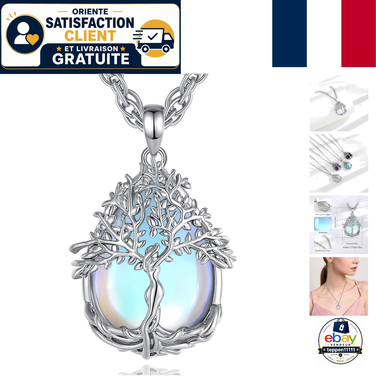 Collier Arbre de Vie et Pierre de Lune pour Sublimer Votre Style Bohème Chic