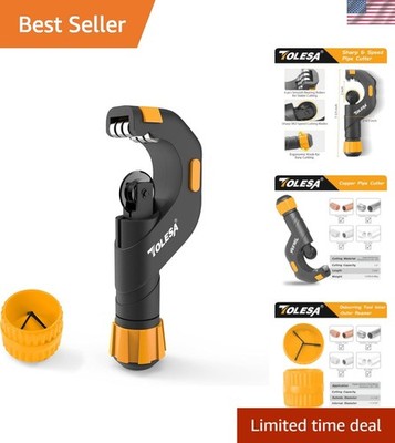Pipe Cutter Tool 3/16''-2'' OD, Heavy Duty Metal Pipe Cutter With Deburring Too...