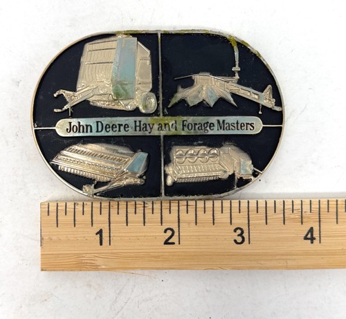 John Deere 1985 Belt Buckle Hay Forage Masters Baler Mower Conditioner Harvester