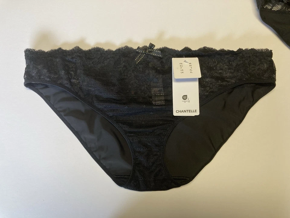 Nuevas bragas de bikini Chantelle 2pk talla XL negras Foto 2 de 4