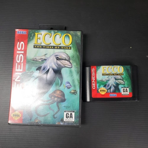 Ecco the Tides of Time Sega Genesis  Authentic No Manual Clean And Tested