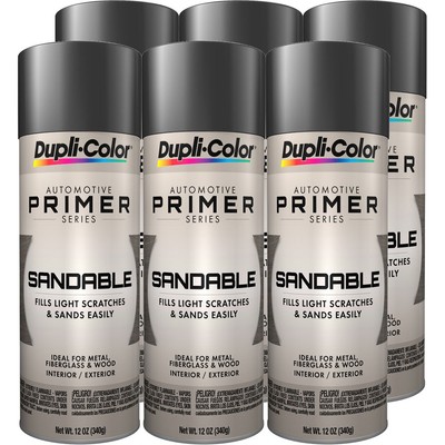 Duplicolor DAP1692 (6-Pack), Automotive Sandable Primer, Aerosol, Gray Hot Rod
