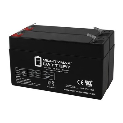 Mighty Max 6V 1.3Ah SLA Replacement Battery for Kung Long WP1.2-6 - 2 Pack