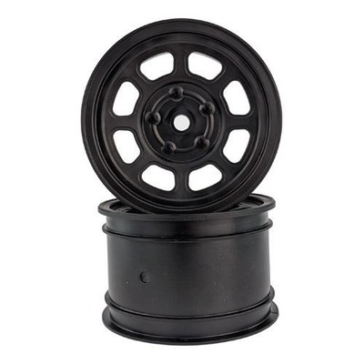 DE Racing Speedway Buggy Wheels for B6/TLR 22/Customworks 4, Rear Black, 4pcs