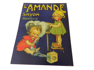 VTG L'Amande Savon de Marseille CARTEXPO Poster Print Soap Advertising A30717