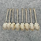 Towle Chippendale Sterling Silver Dessert/Soup/Tea Spoons Set Of 8 W/B Monogram