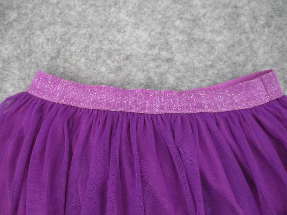 Falda patinadora de malla púrpura con cebra manchada cintura elástica talla M (8) Foto 4 de 4
