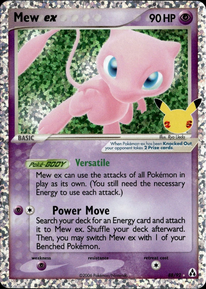 入手困難！25周年記念　2006年Mew ex 88/92 英語版 ミュウ Mew Ex 88/92 Celebrations: Classic Collection for sale | eBay