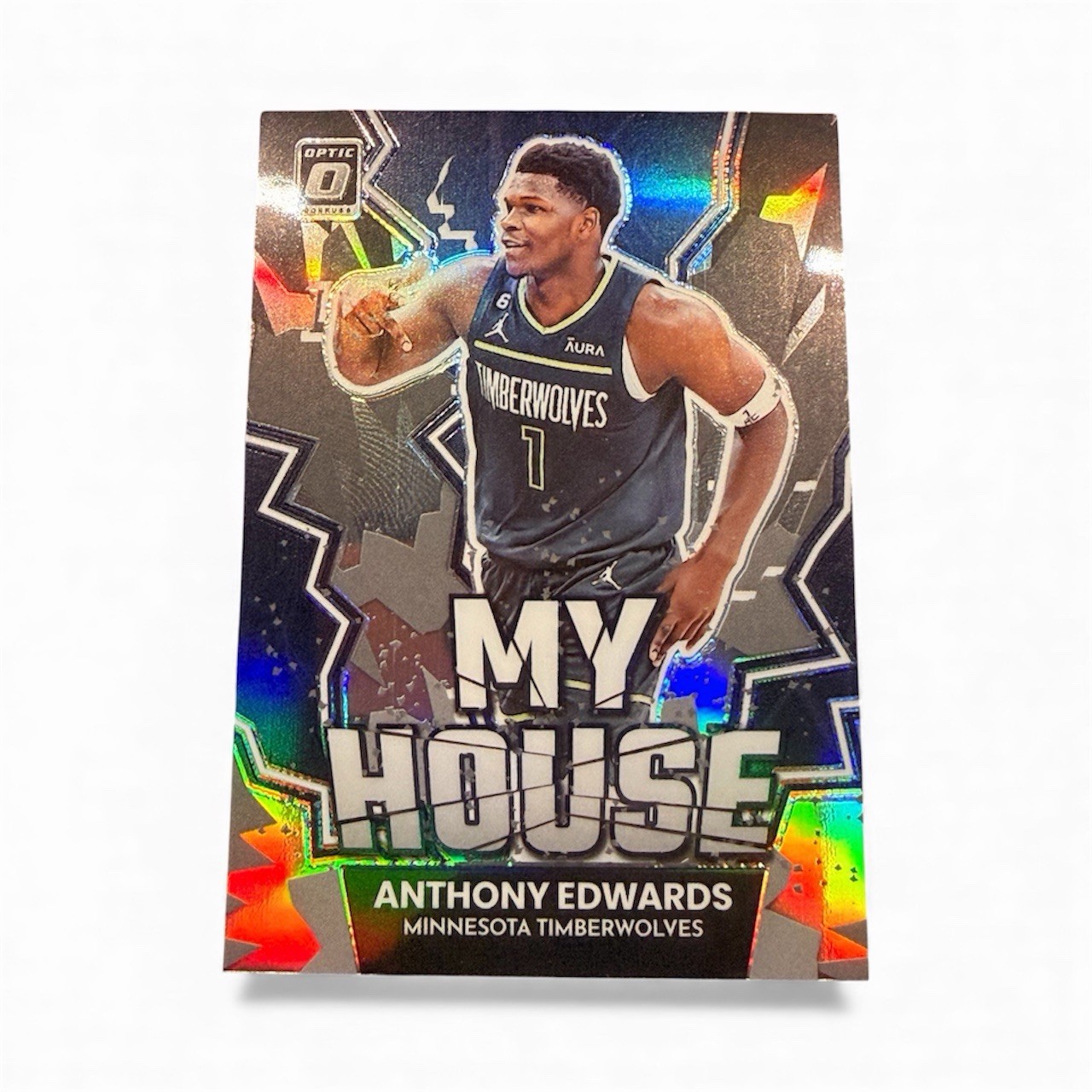 ANTHONY EDWARDS 2022-23 Panini Donruss Optic My House Silver Prizm #19