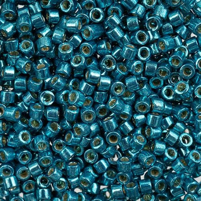 Delica 11/0 Duracoat Galvanized Peacock Blue 5.2Gms Vial of Japanese Glass Beads
